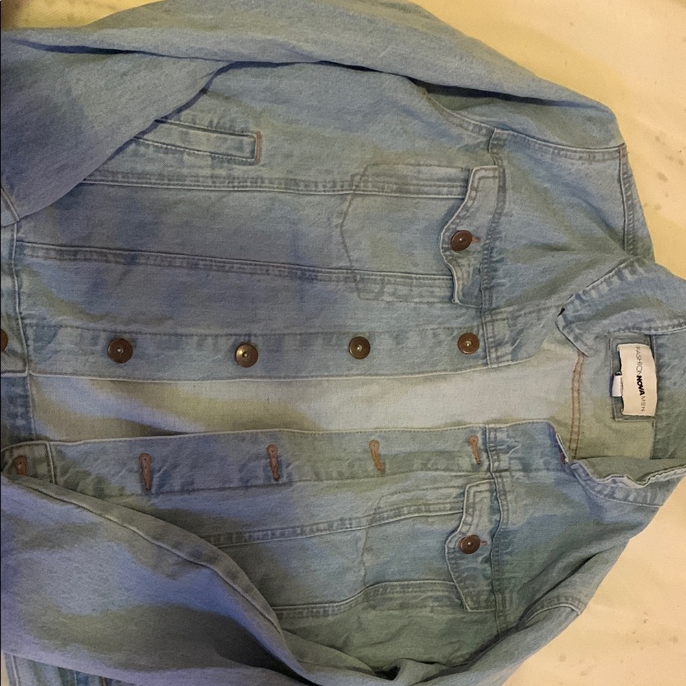 Fashion Nova Blue Denim Jacket Classic Style